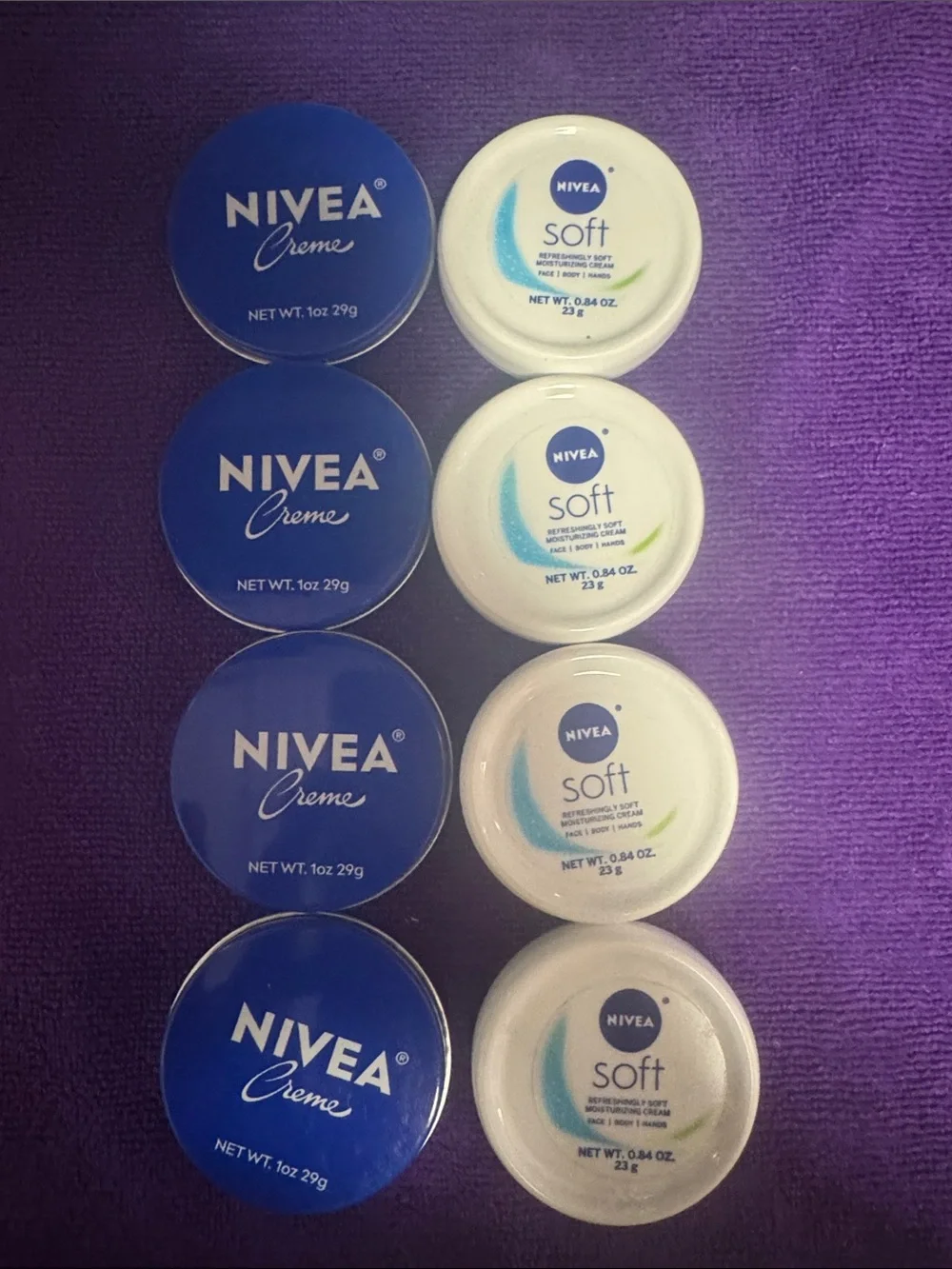 Creme & Soft Mini Skincare Set in Blue and White